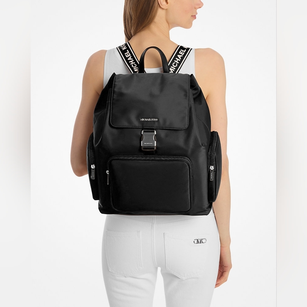Michael Kors BLACK Nylon Cargo Backpack - Picture 7 of 7
